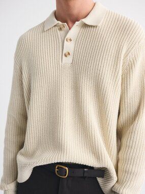 Abercrombie 3 button collared sweater  size L Tall